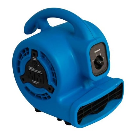 Xpower XPOWER Mini Mighty Air Mover With Daisy Chain, 3 Speed, 1/8 HP, 475 CFM P-80A-Blue